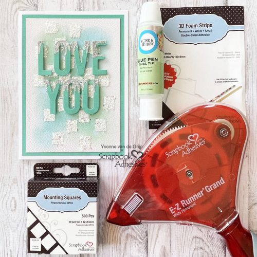 Uplifted Love You Card by Yvonne van de Grijp for Scrapbook Adhesives by 3L 