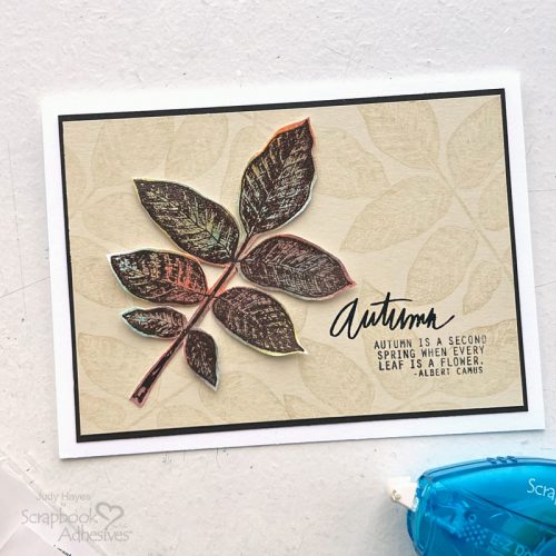 Autumn Leaf Card by Judy Hayes for Scrapbook Adhesives by 3L 