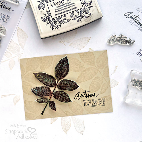 Autumn Leaf Card by Judy Hayes for Scrapbook Adhesives by 3L