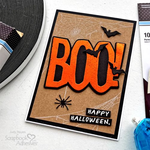 BOO! Halloween Card by Judy Hayes for Scrapbook Adhesives by 3L 