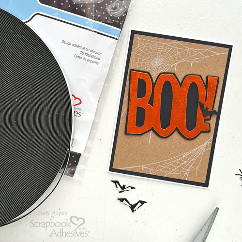 BOO! Halloween Card by Judy Hayes for Scrapbook Adhesives by 3L