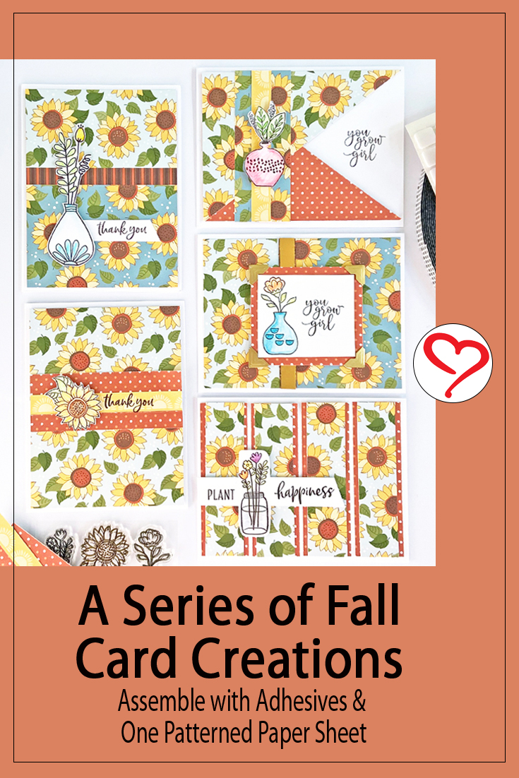 A Series of Fall Cards by Margie Higuchi for Scrapbook Adhesives by 3L Pinterest 