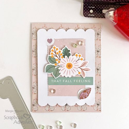 Fall Feeling Layered Card by Margie Higuchi for Scrapbook Adhesives by 3L 