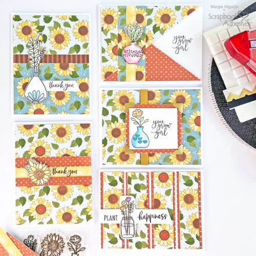 A Series of Fall Cards by Margie Higuchi for Scrapbook Adhesives by 3L