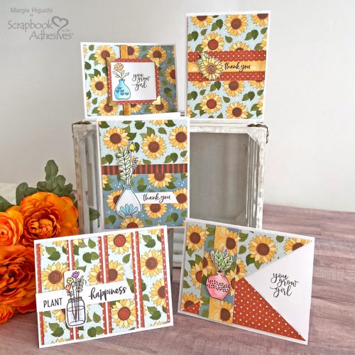 A Series of Fall Cards by Margie Higuchi for Scrapbook Adhesives by 3L