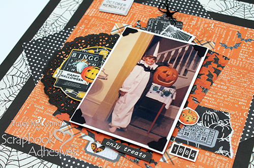 October Memories Halloween Layout by Tracy McLennon for Scrapbook Adhesives by 3L 