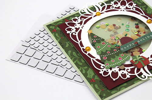 Shaker Front Christmas Card by Tracy McLennon for Scrapbook Adhesives by 3L 