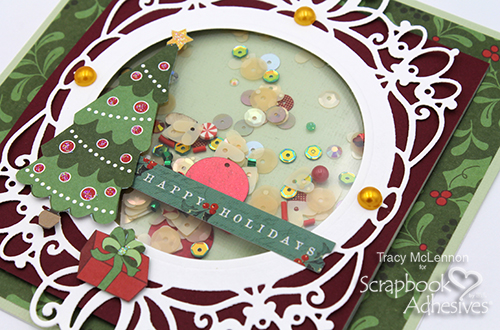 Shaker Front Christmas Card by Tracy McLennon for Scrapbook Adhesives by 3L 