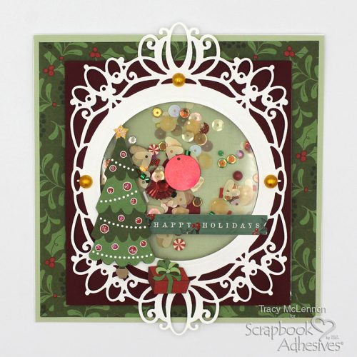 Shaker Front Christmas Card by Tracy McLennon for Scrapbook Adhesives by 3L 