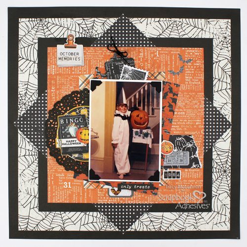 October Memories Halloween Layout by Tracy McLennon for Scrapbook Adhesives by 3L 