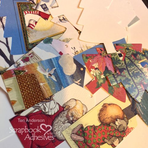 Upcycled Christmas Gift Tags by 
Teri Anderson for Scrapbook Adhesives by 3L 