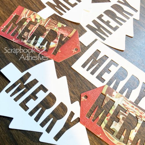 Upcycled Christmas Gift Tags by 
Teri Anderson for Scrapbook Adhesives by 3L 