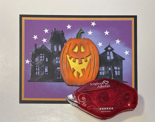 Halloween Pumpkin Card by Yvonne van de Grijp for Scrapbook Adhesives by 3L 