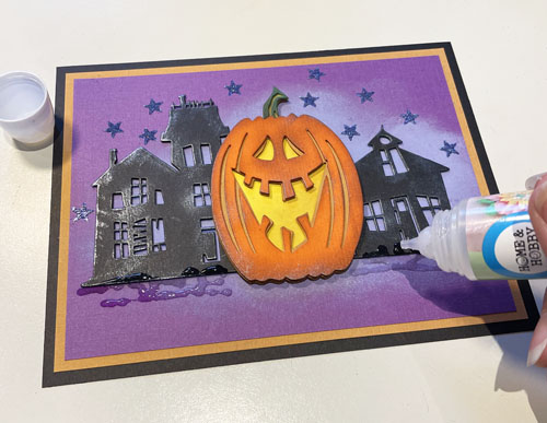 Halloween Pumpkin Card by Yvonne van de Grijp for Scrapbook Adhesives by 3L 