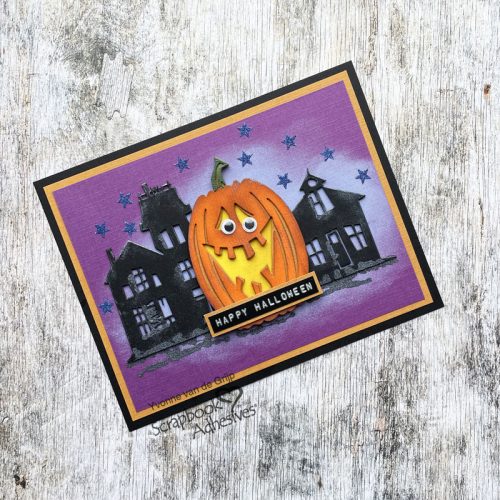 Halloween Pumpkin Card by Yvonne van de Grijp for Scrapbook Adhesives by 3L 