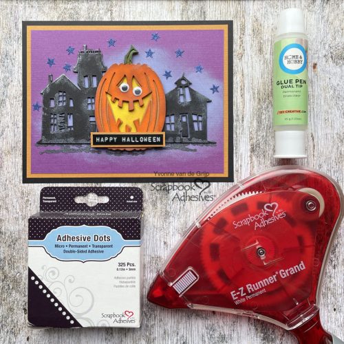 Halloween Pumpkin Card by Yvonne van de Grijp for Scrapbook Adhesives by 3L 