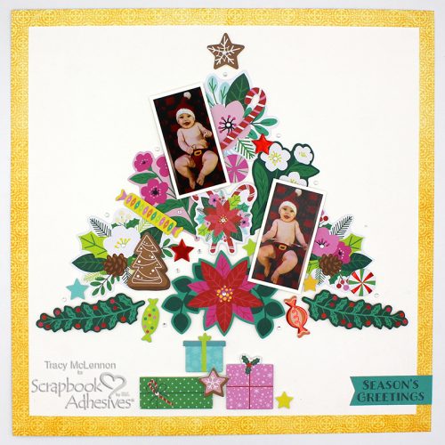 Embellishment Tree Layout by Tracy McLennon for Scrapbook Adhesives by 3L 