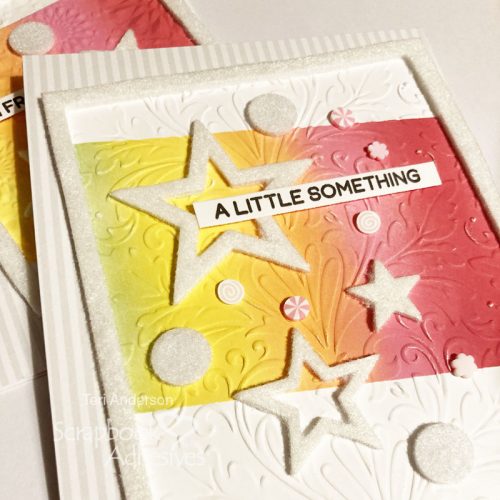 Stars and Frame Textured Cards by Teri Anderson for Scrapbook Adhesives by 3L 