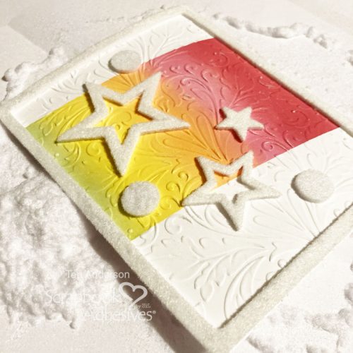 Stars and Frame Textured Cards by Teri Anderson for Scrapbook Adhesives by 3L 