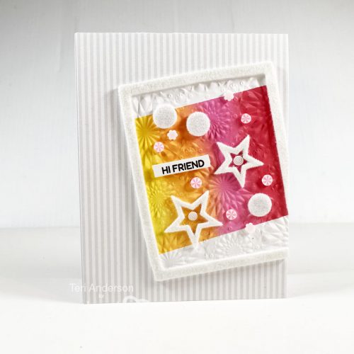 Stars and Frame Textured Cards by Teri Anderson for Scrapbook Adhesives by 3L