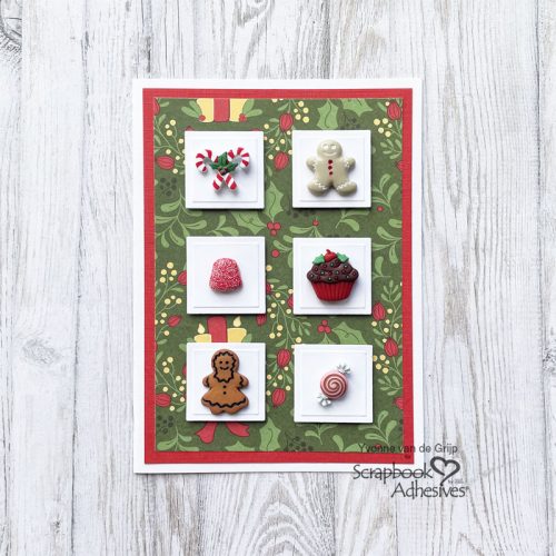 Button Christmas Card by Yvonne van de Grijp for Scrapbook Adhesives by 3L