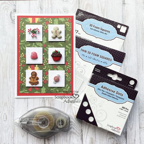 Button Christmas Card by Yvonne van de Grijp for Scrapbook Adhesives by 3L