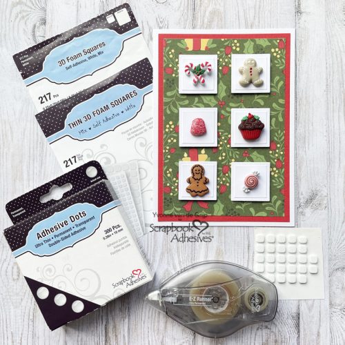 Button Christmas Card by Yvonne van de Grijp for Scrapbook Adhesives by 3L