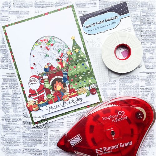 Christmas Shaker Card by Yvonne van de Grijp for Scrapbook Adhesives by 3L 