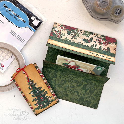 Christmas Gift Card Holder by Judy Hayes for Scrapbook Adhesives by 3L 