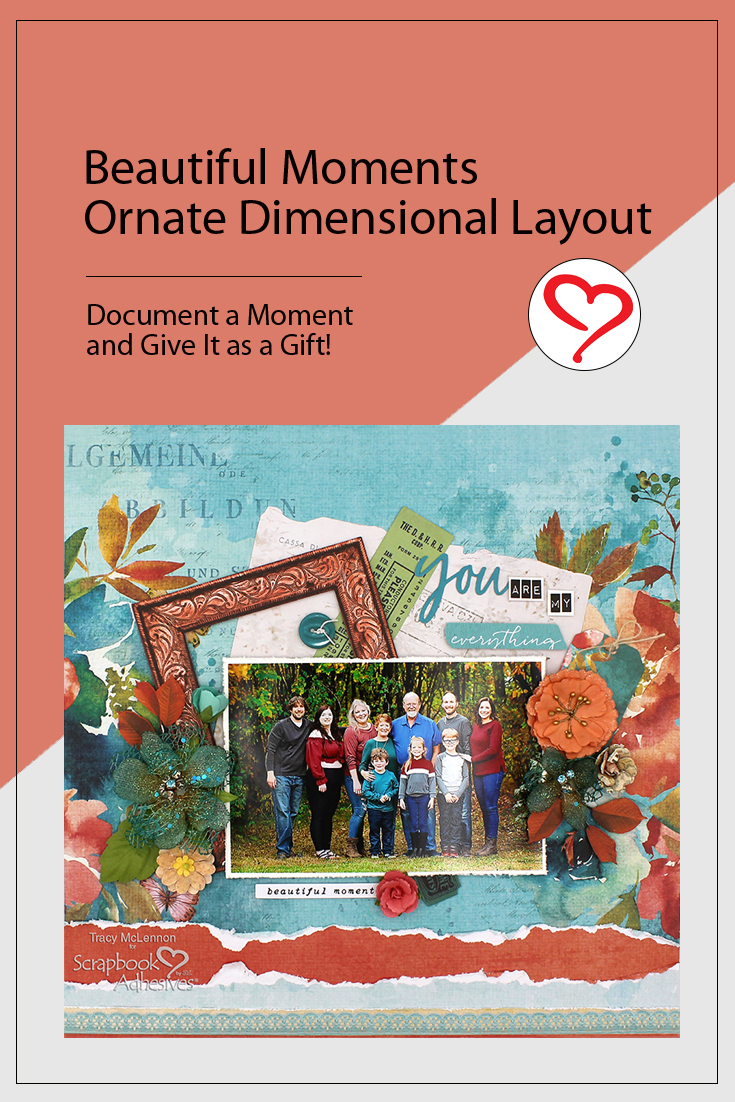 Ornate Dimensional Layout by Tracy McLennon for Scrapbook Adhesives by 3L Pinterest 