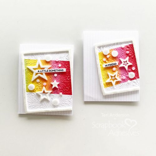 Stars and Frame Textured Cards by Teri Anderson for Scrapbook Adhesives by 3L 