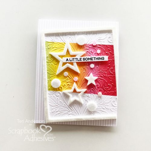 Stars and Frame Textured Cards by Teri Anderson for Scrapbook Adhesives by 3L 