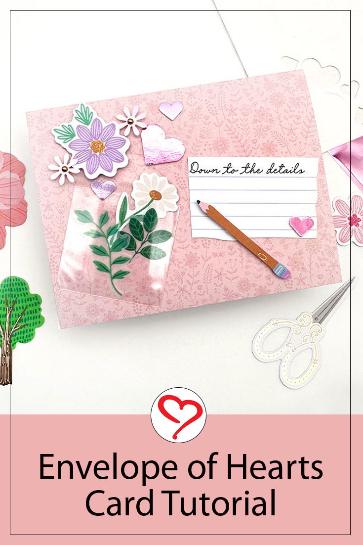 Envelope of Hearts by Emily Moore for Scrapbook Adhesives by 3L Pinterest