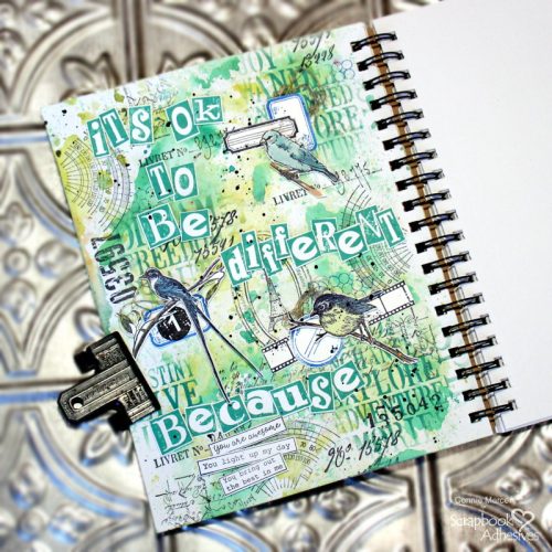 Be Different Art Journal Page by Connie Mercer for Scrapbook Adhesives by 3L 