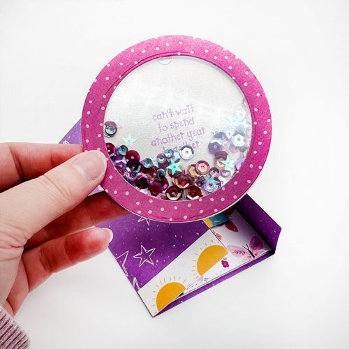 Circle Shaker Tri-Fold Card by Emily Moore for Scrapbook Adhesives by 3L 