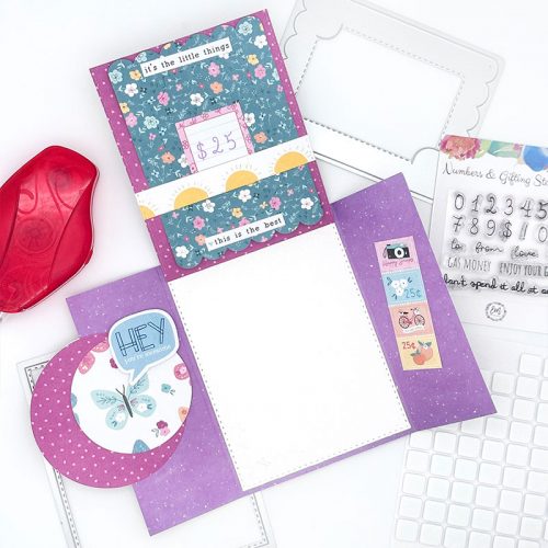 Circle Shaker Tri-Fold Card by Emily Moore for Scrapbook Adhesives by 3L 