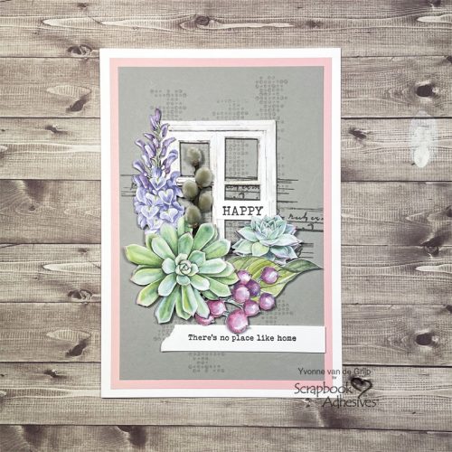 Botanical Home Card by Yvonne van de Grijp for Scrapbook Adhesives by 3L 