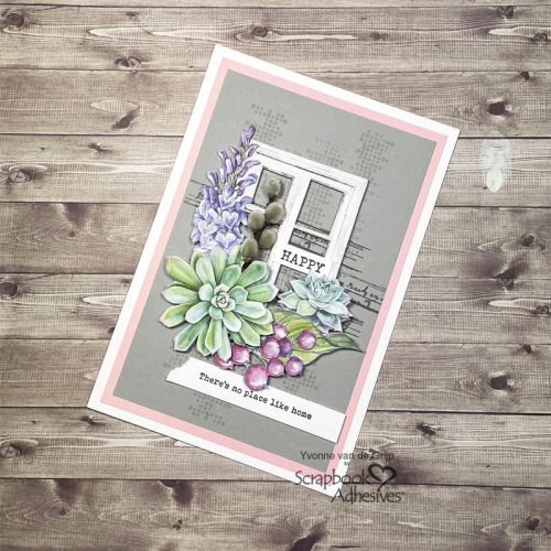 Botanical Home Card by Yvonne van de Grijp for Scrapbook Adhesives by 3L 