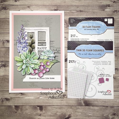 Botanical Home Card by Yvonne van de Grijp for Scrapbook Adhesives by 3L 