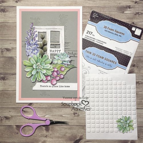 Botanical Home Card by Yvonne van de Grijp for Scrapbook Adhesives by 3L 