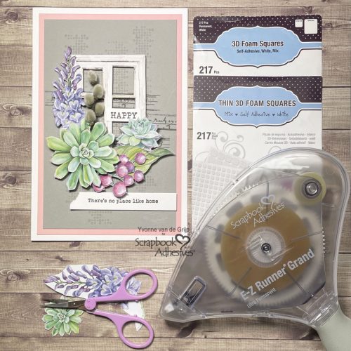 Botanical Home Card by Yvonne van de Grijp for Scrapbook Adhesives by 3L 