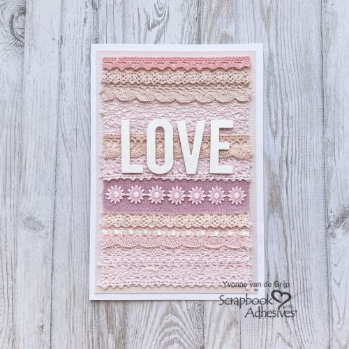 Laced Love Card by Yvonne van de Grijp for Scrapbook Adhesives by 3L 