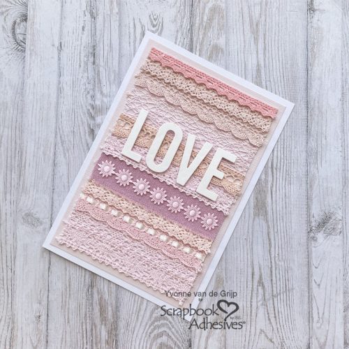 Laced Love Card by Yvonne van de Grijp for Scrapbook Adhesives by 3L 