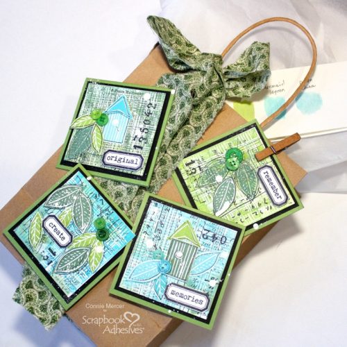 Clip-on Gift Bag Cards by Connie Mercer for Scrapbook Adhesives by 3L 