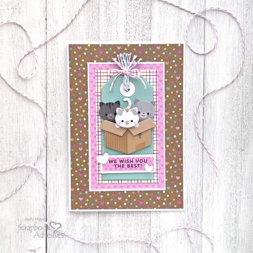 Cute Kitty Tag Card by Judy Hayes for Scrapbook Adhesives by 3L 