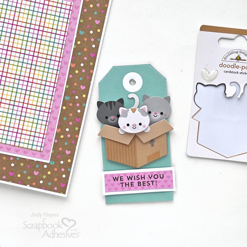 Cute Kitty Tag Card by Judy Hayes for Scrapbook Adhesives by 3L 