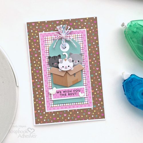 Cute Kitty Tag Card by Judy Hayes for Scrapbook Adhesives by 3L 