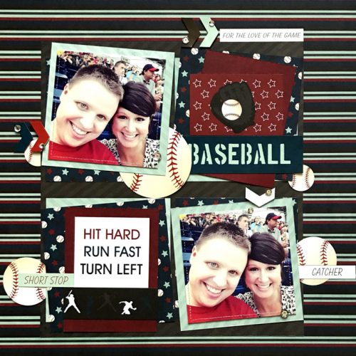 Baseball Layout by Erica Houghton for Scrapbook Adhesives by 3L 