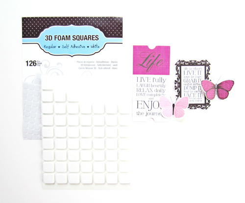 Card with Crafty Foam Tape and 3D Foam Squares by Erica Houghton for Scrapbook Adhesives by 3L 