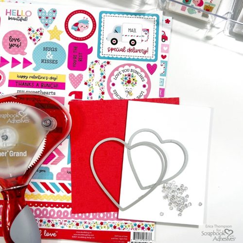 Life is Sweet Valentine Shaker Card by Erica Thompson for Scrapbook Adhesives by 3L 